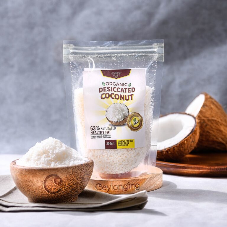 Organic Desiccated Coconut by Ceylonging